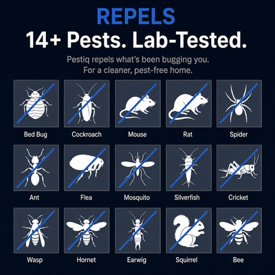 PESTIQ™ Ultrasonic Pest Repeller – Repel 14+ Pests